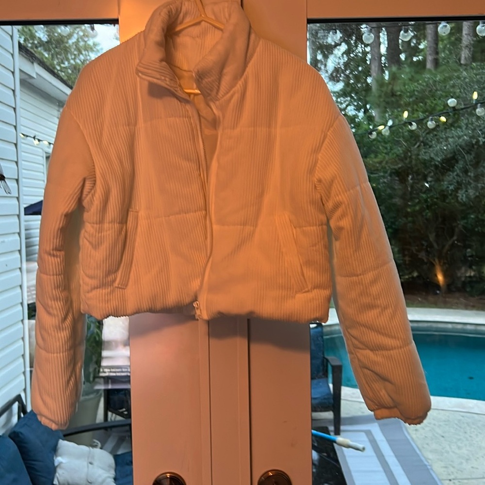 White Puffer Jacket, SHEIN